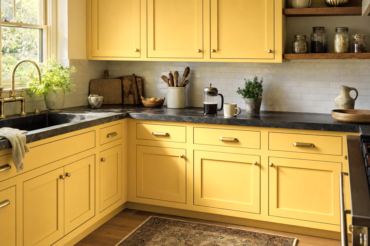 Hannah by Benjamin Moore on cabinets
