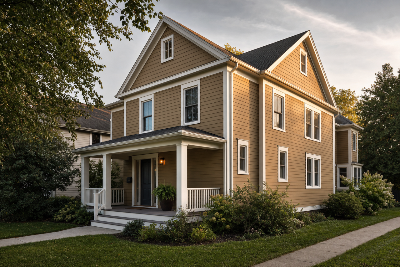 Bittergreen by Benjamin Moore on exterior