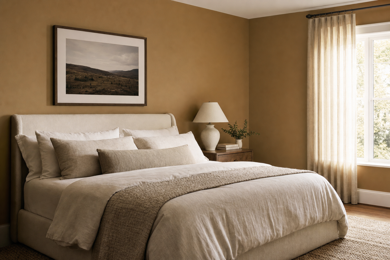 Bittergreen by Benjamin Moore on interiors