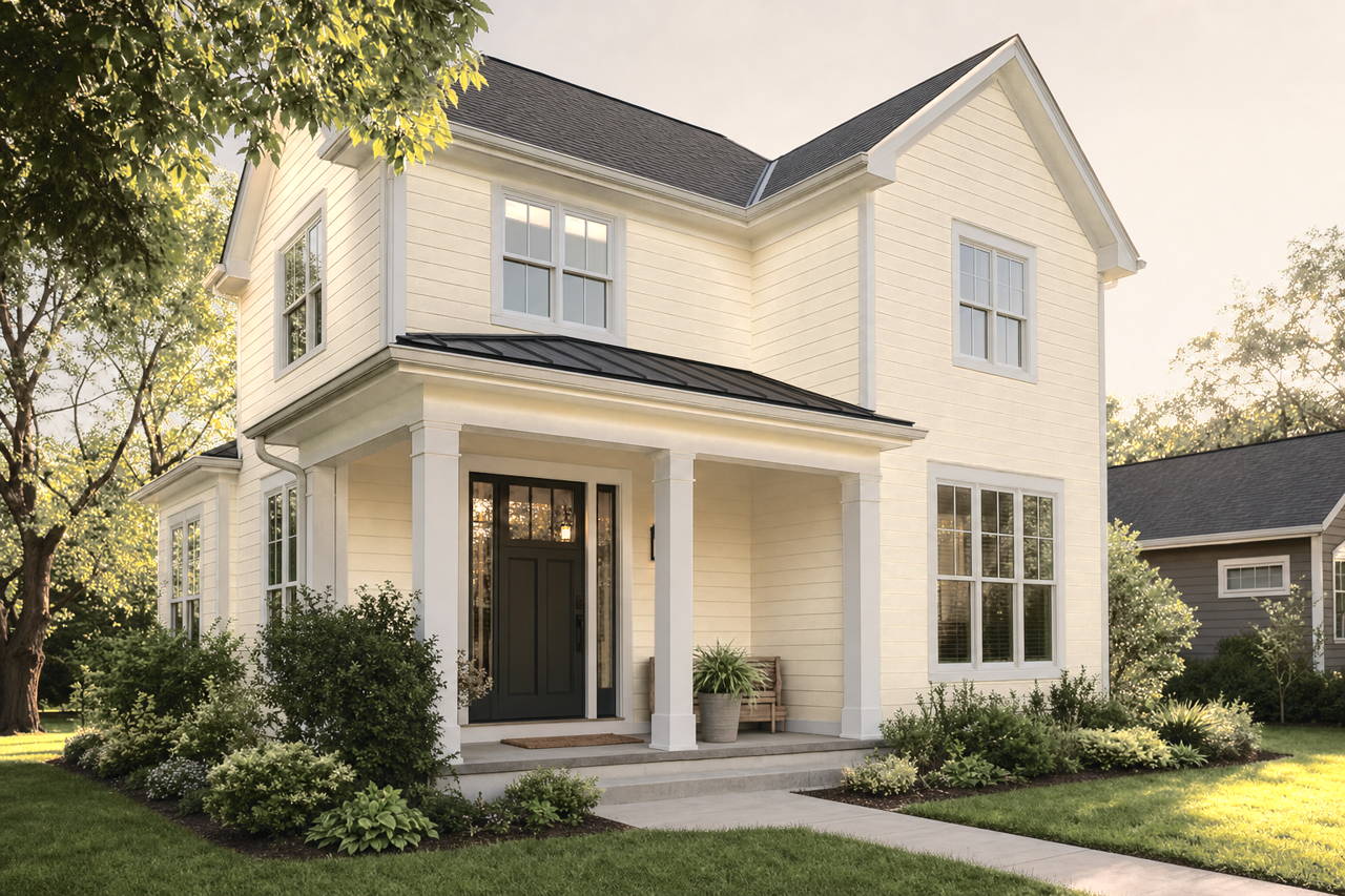 Butter by Benjamin Moore on exterior