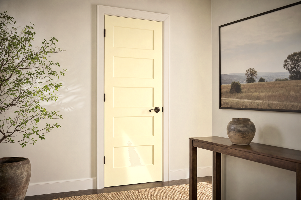Butter by Benjamin Moore on interior-doors
