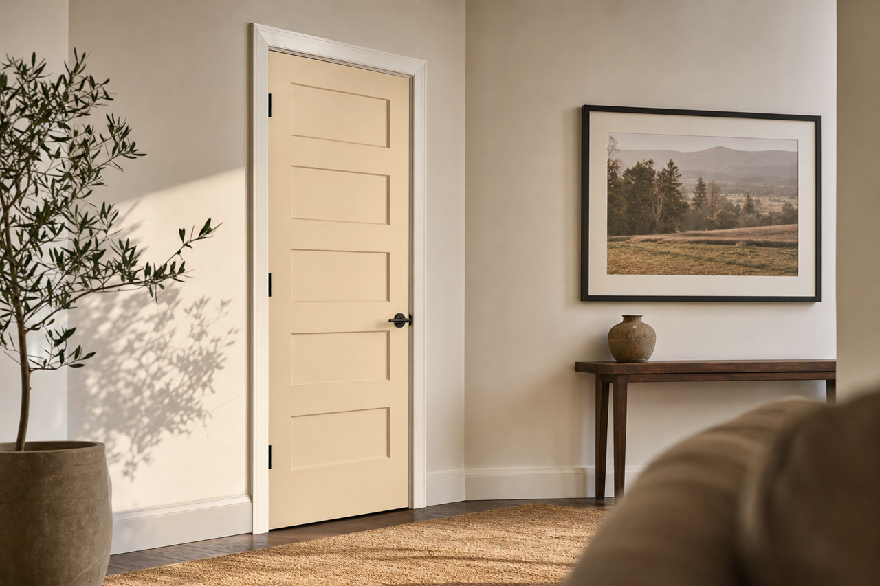 Prentis by Benjamin Moore on interior-doors