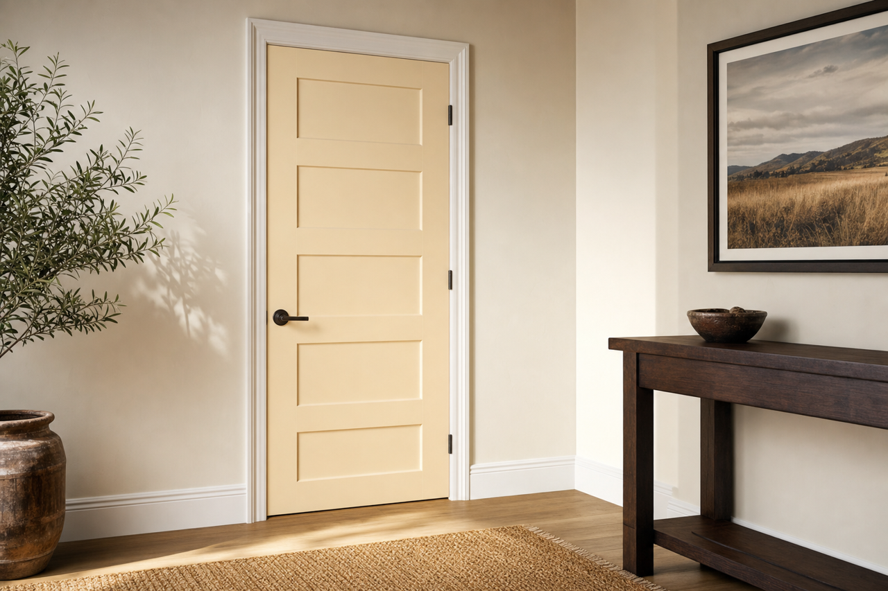 Bracken by Benjamin Moore on interior-doors