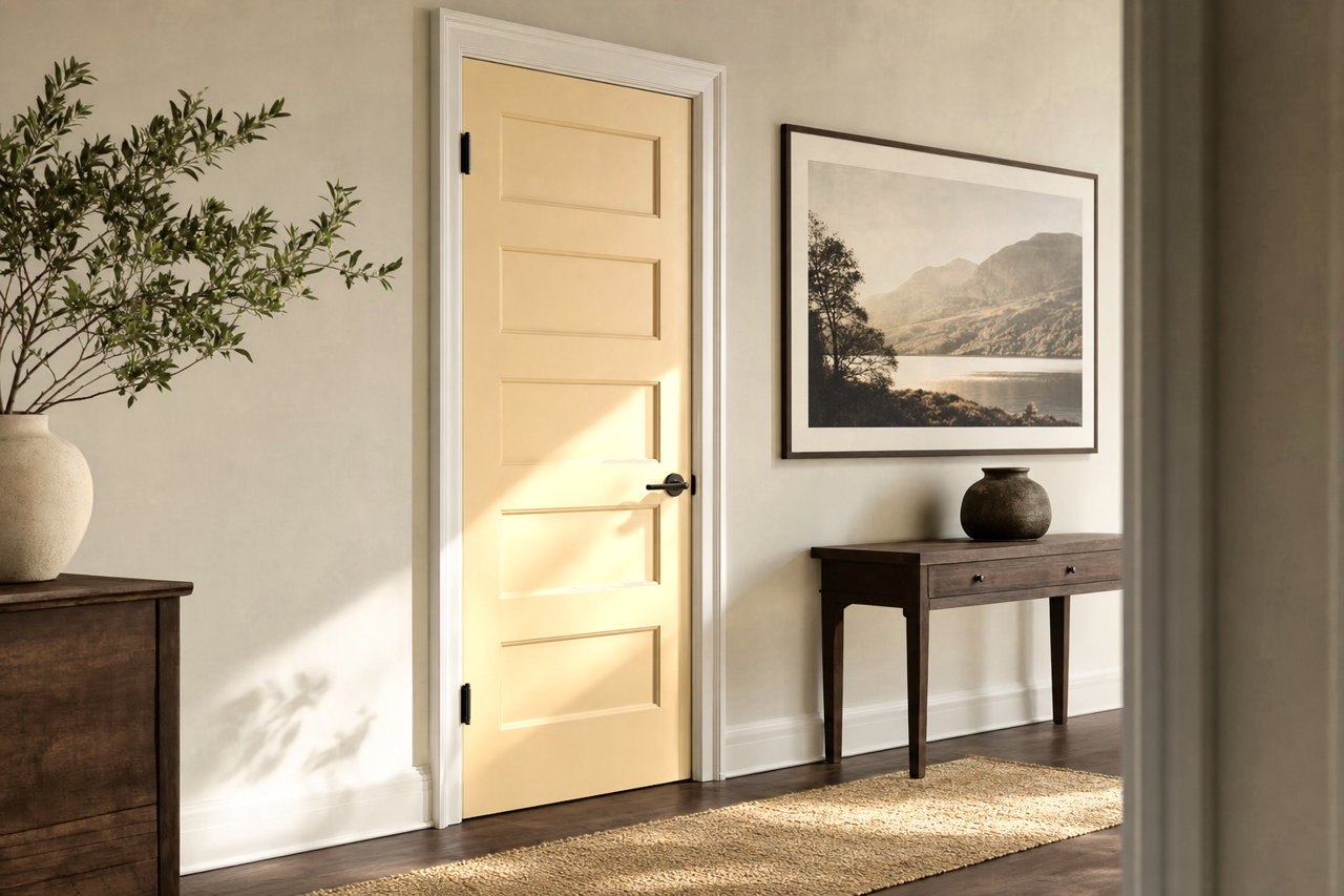 Bracken by Benjamin Moore on interior-doors