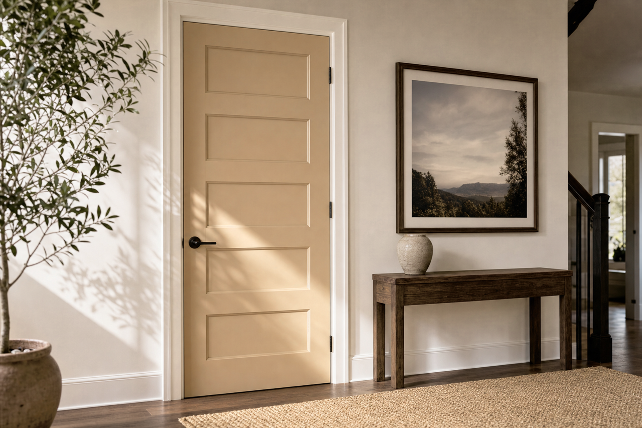 Brush by Benjamin Moore on interior-doors