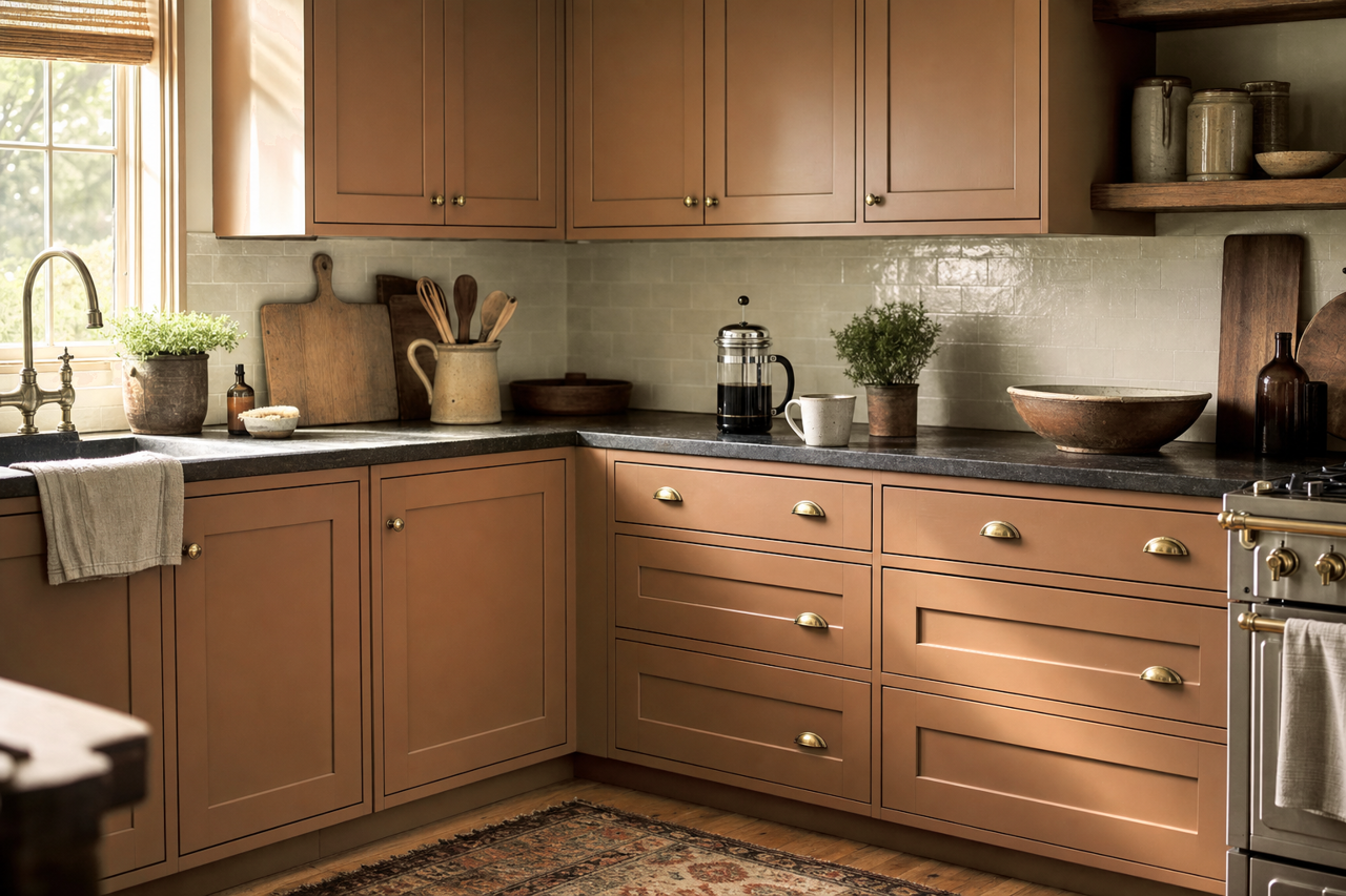 Raleigh by Benjamin Moore on cabinets