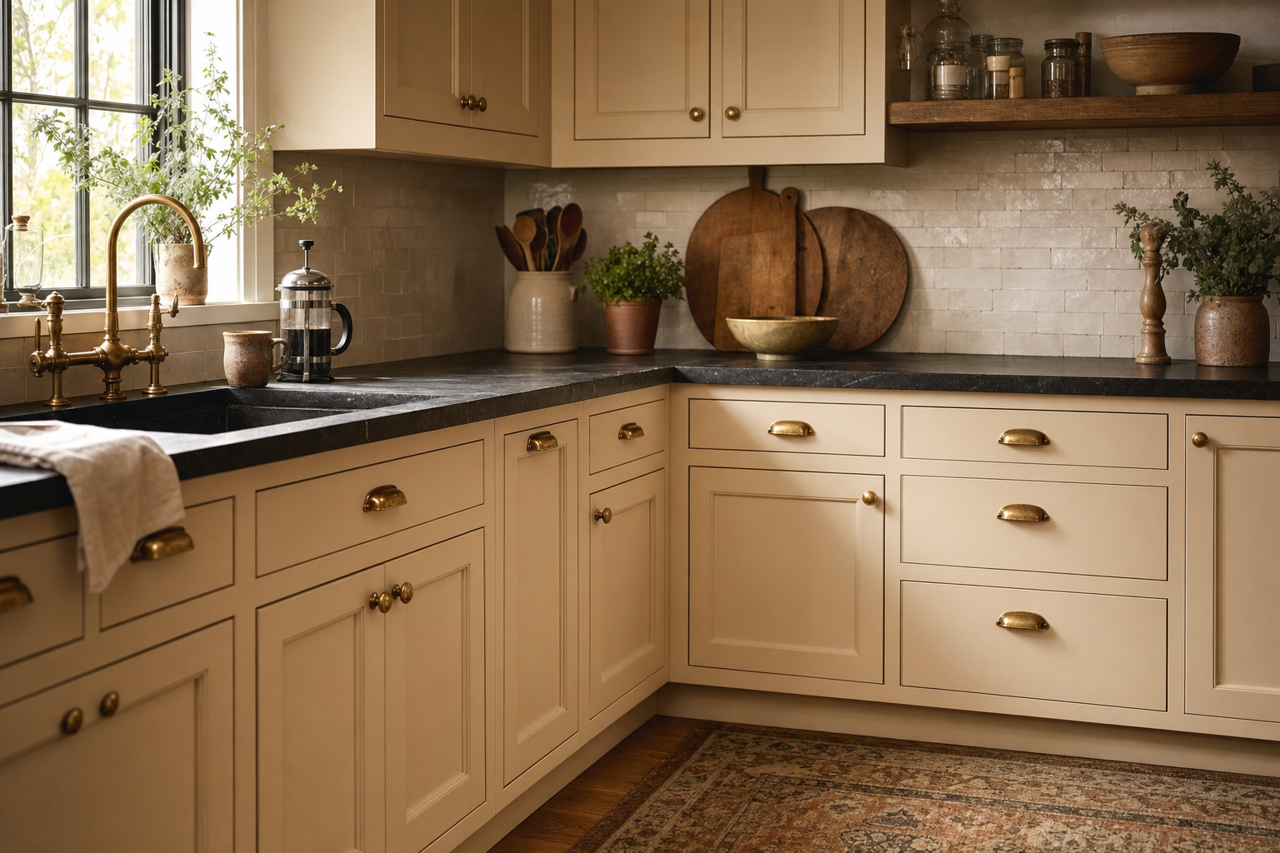 Timson by Benjamin Moore on cabinets