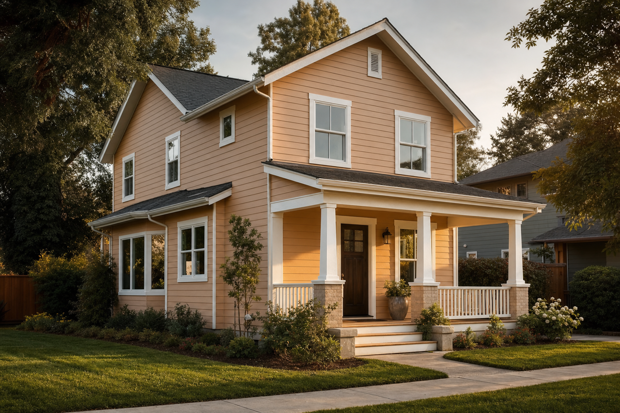 Brick by Benjamin Moore on exterior