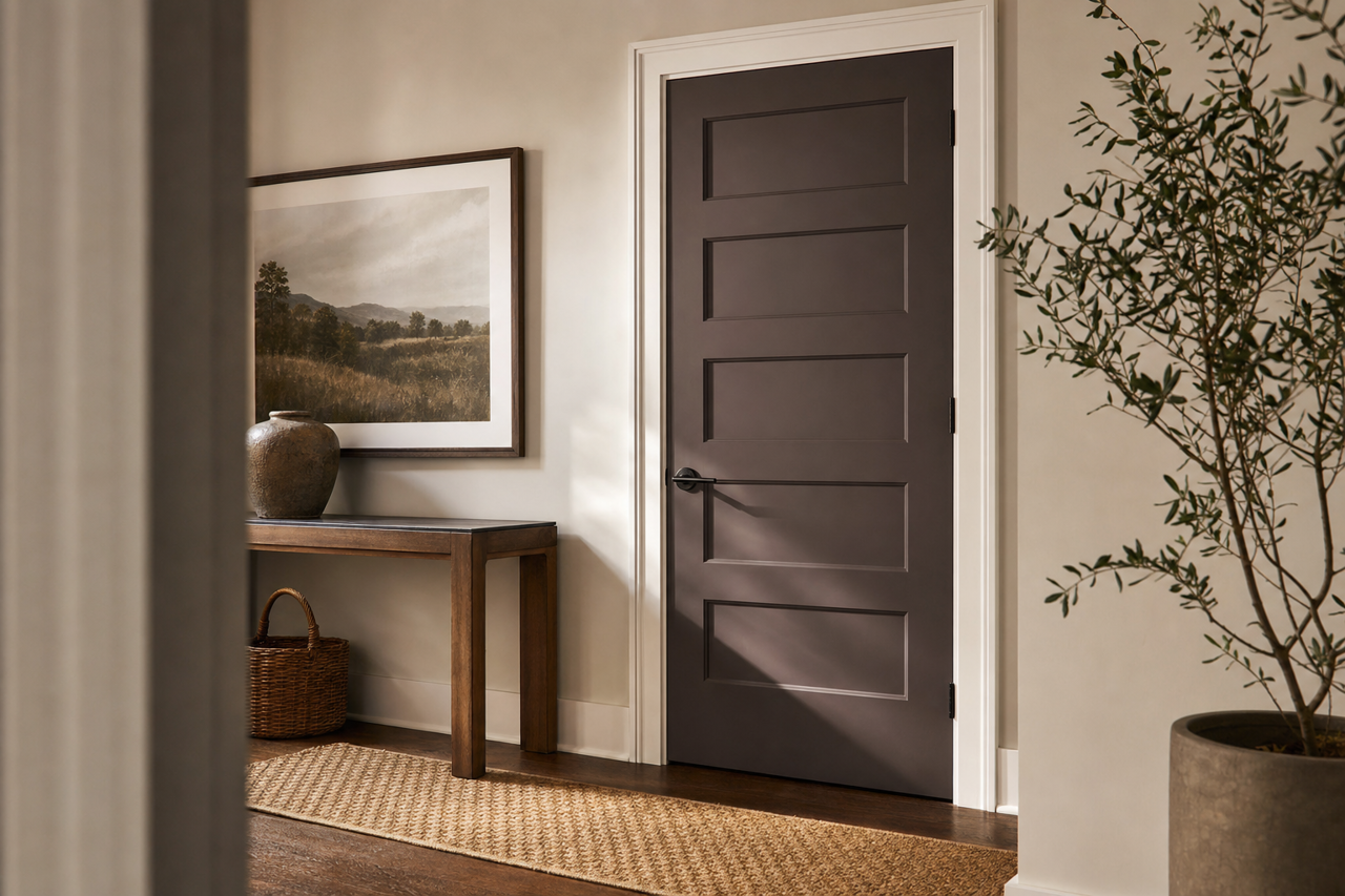Tucker by Benjamin Moore on interior-doors