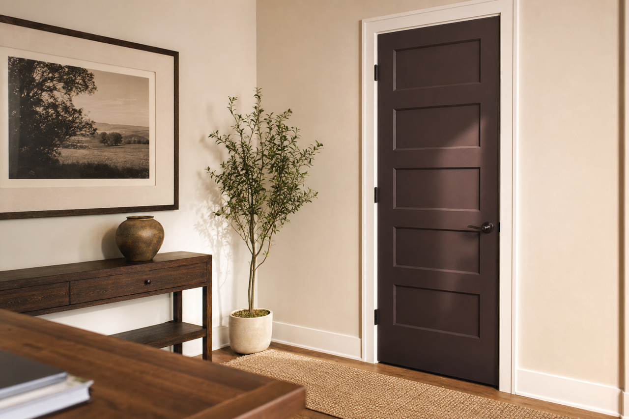 Bucktrout by Benjamin Moore on interior-doors