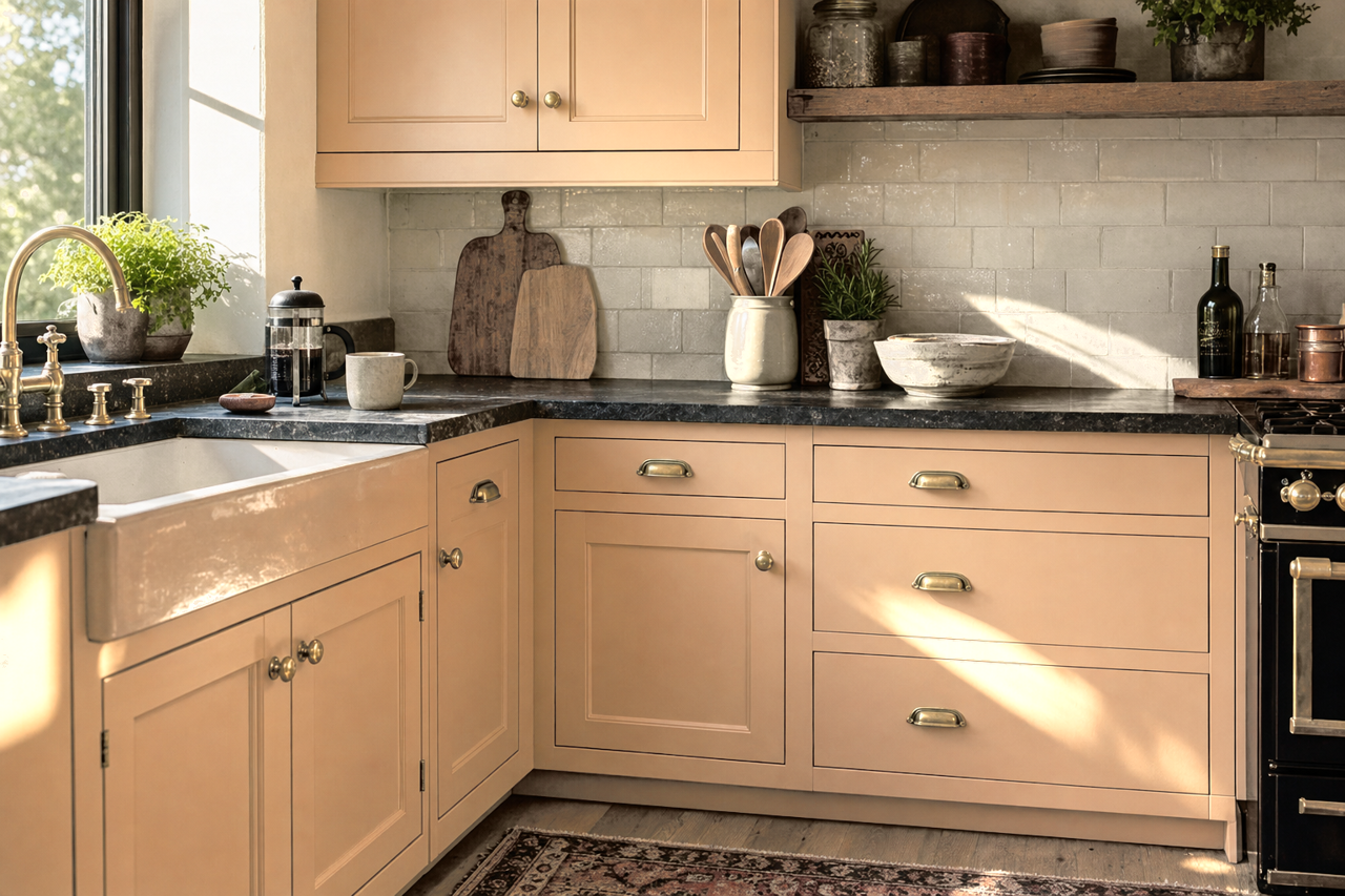 Raleigh by Benjamin Moore on cabinets