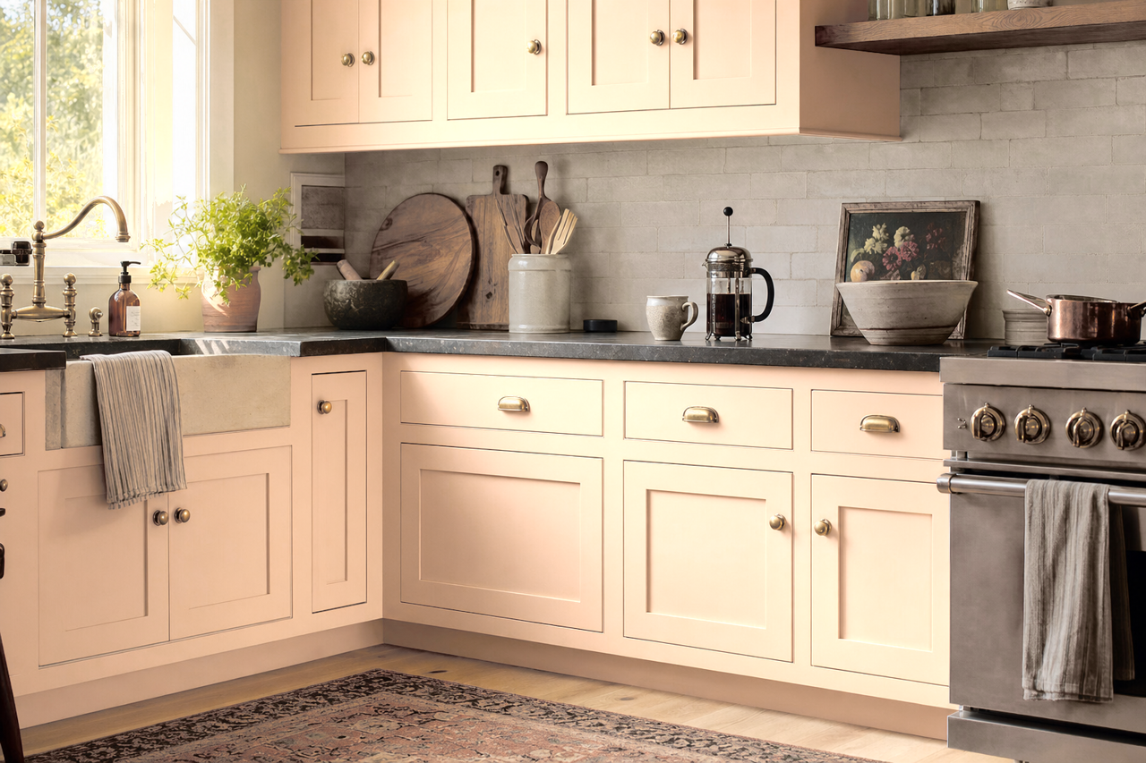 Raleigh by Benjamin Moore on cabinets