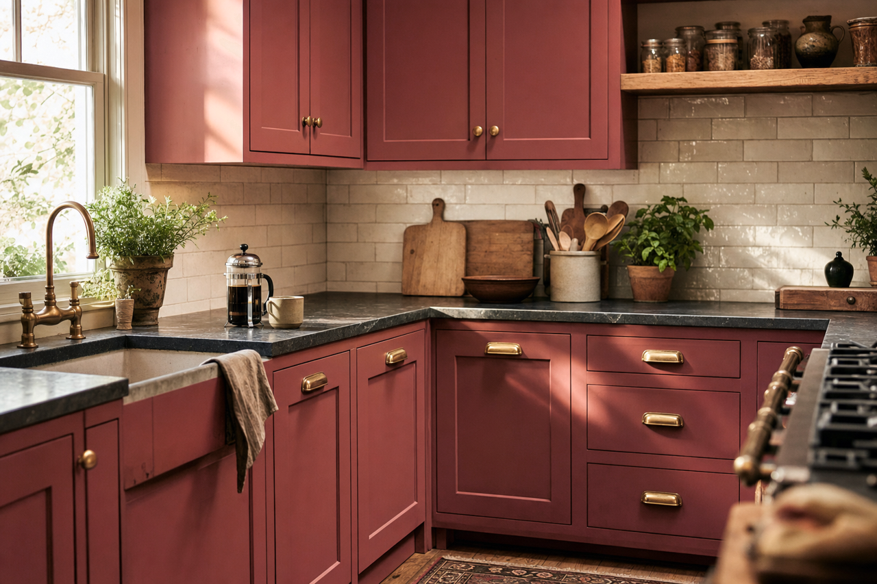 St. by Benjamin Moore on cabinets
