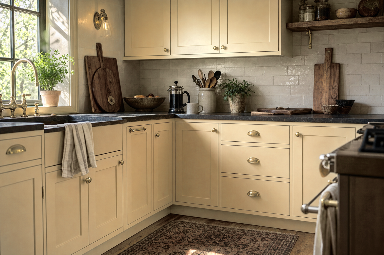 Williamsburg by Benjamin Moore on cabinets