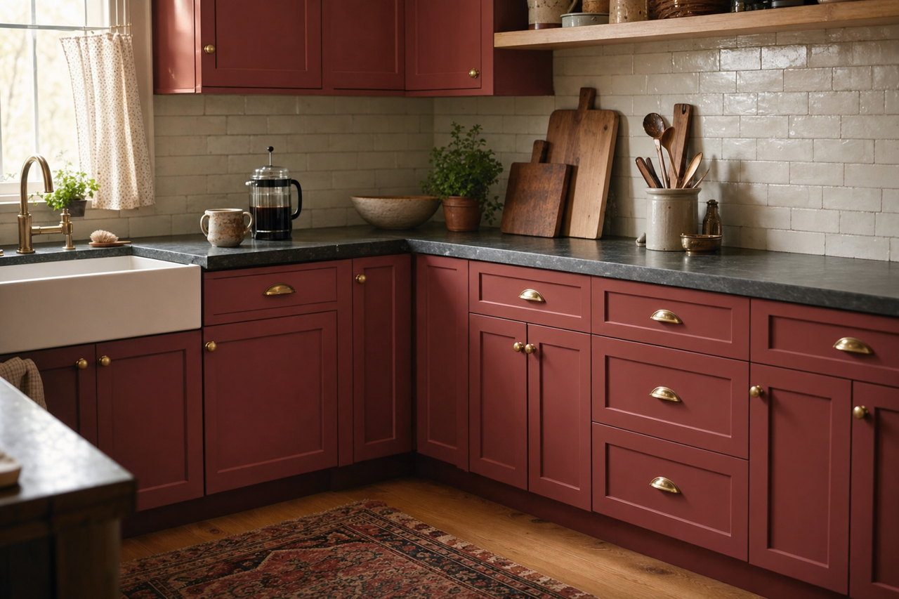 Palace by Benjamin Moore on cabinets