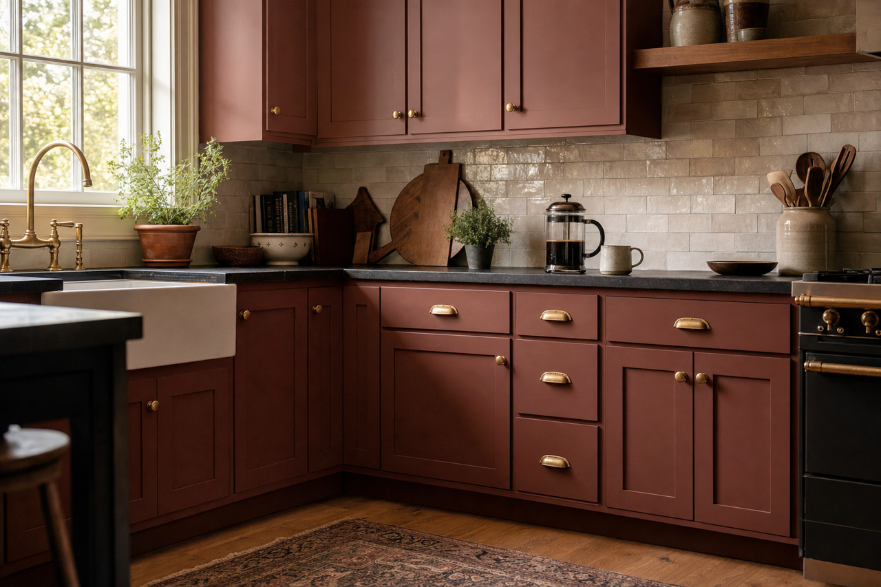 Reid by Benjamin Moore on cabinets