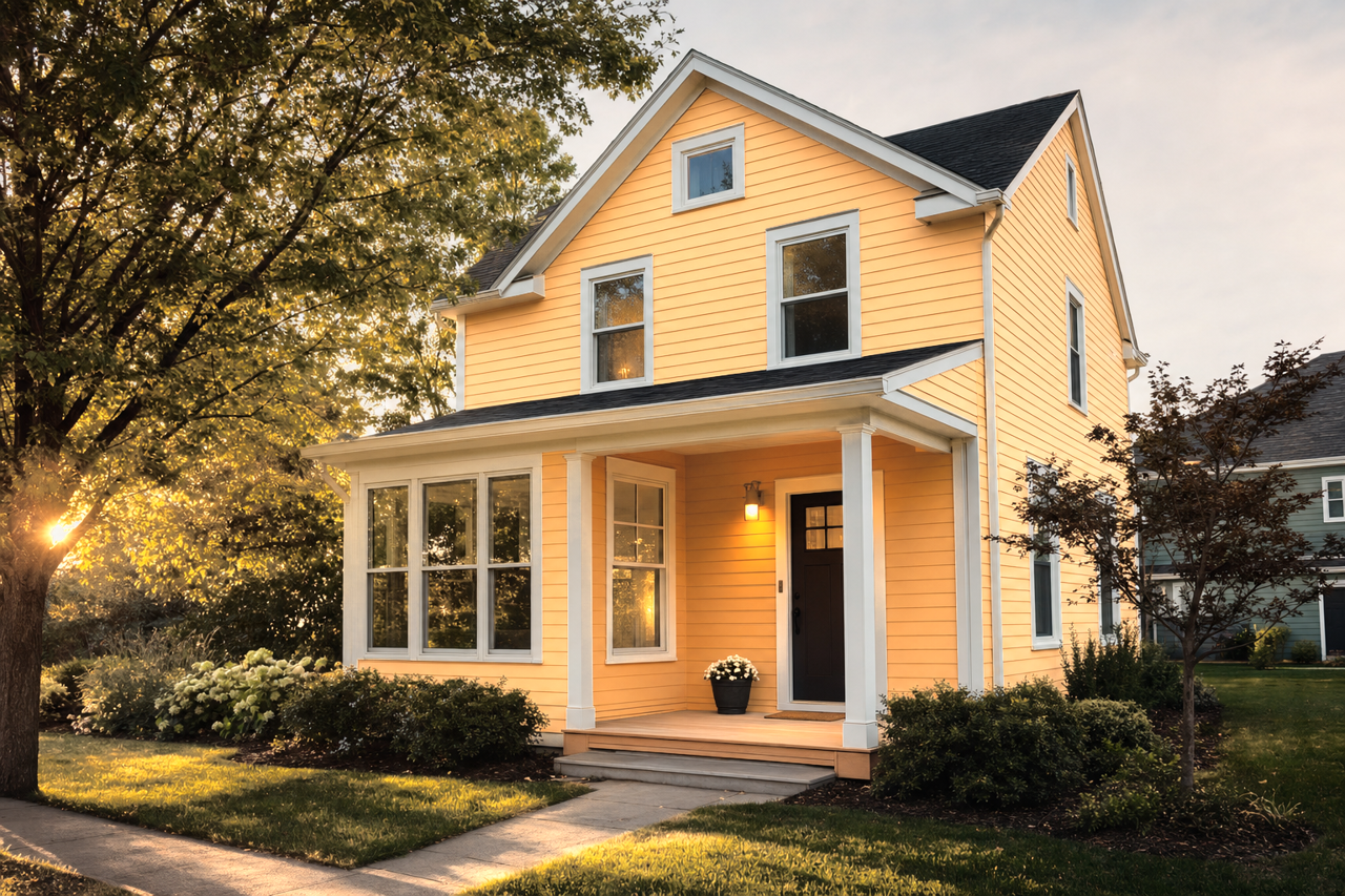 Gamboge by Benjamin Moore on exterior