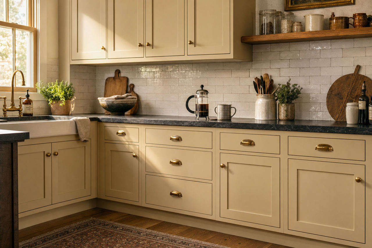 Market by Benjamin Moore on cabinets