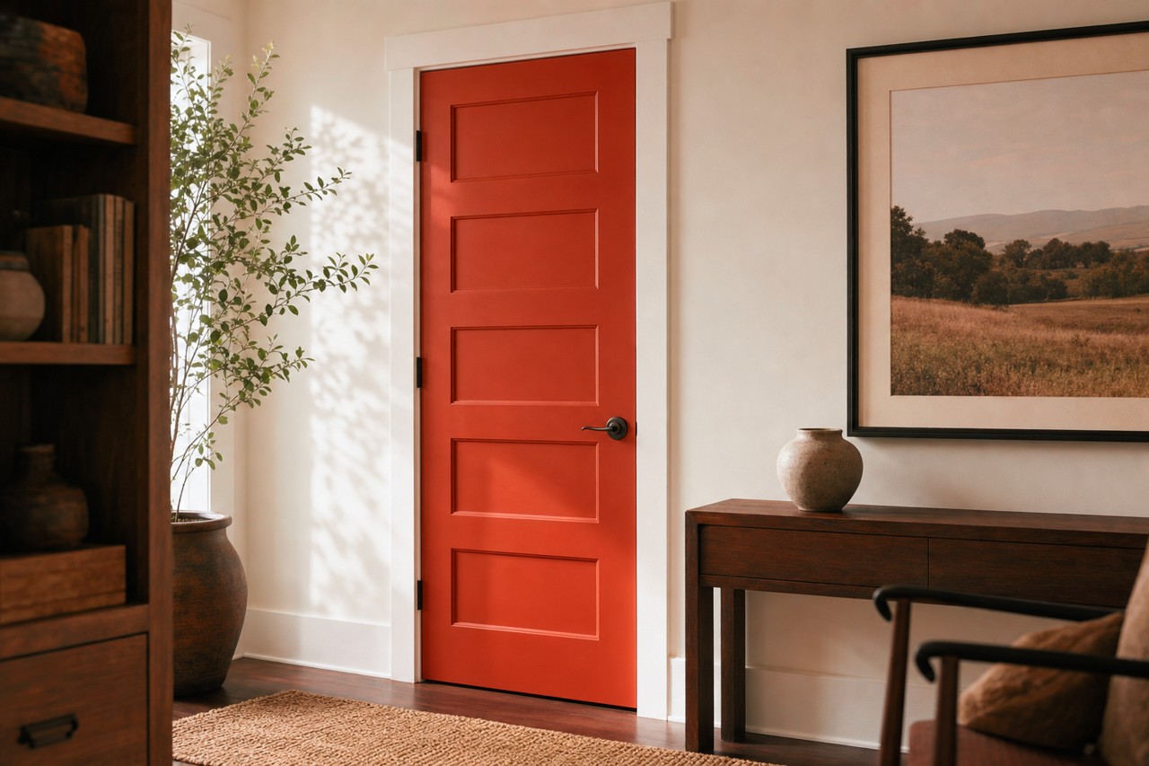 Dragons by Benjamin Moore on interior-doors