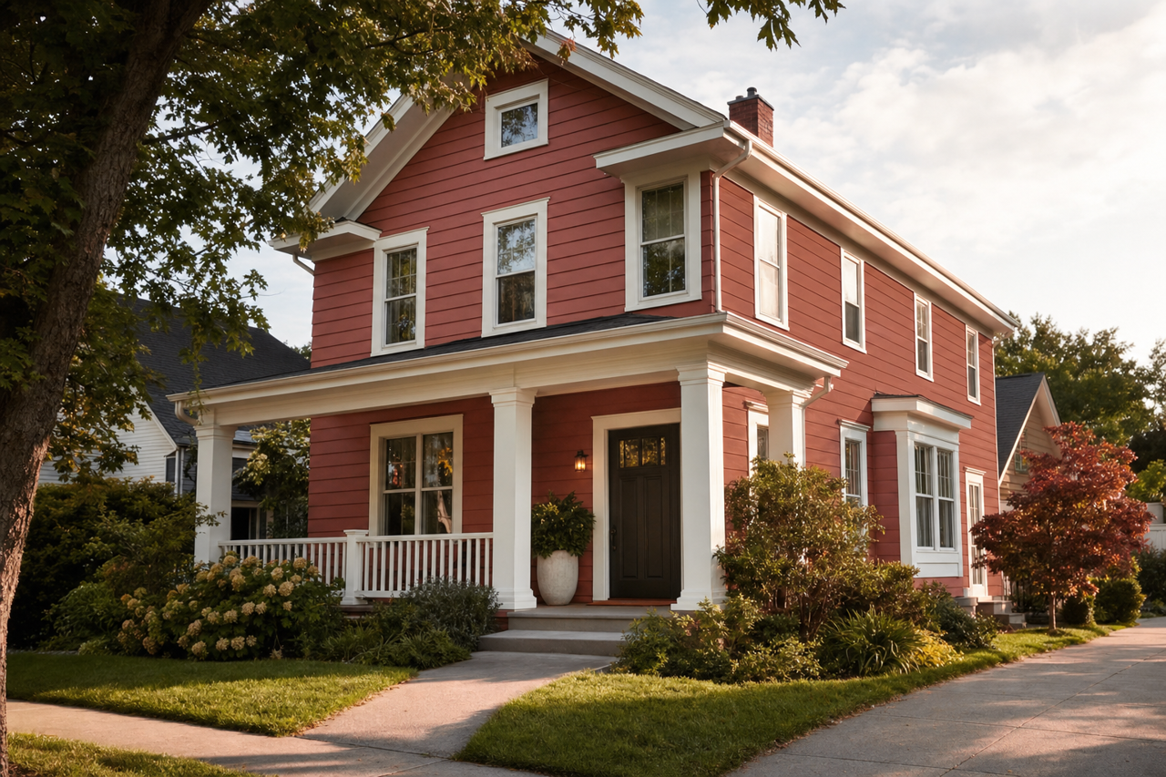 Brickyard by Benjamin Moore on exterior