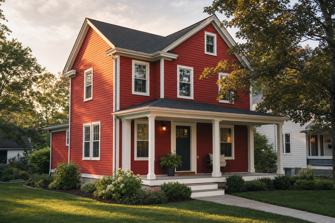 Cochineal by Benjamin Moore on exterior