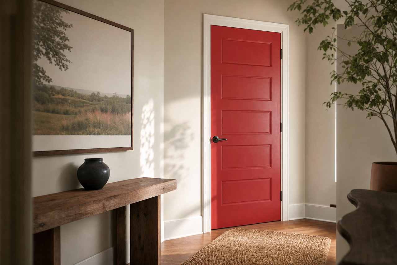 Greenhow by Benjamin Moore on interior-doors