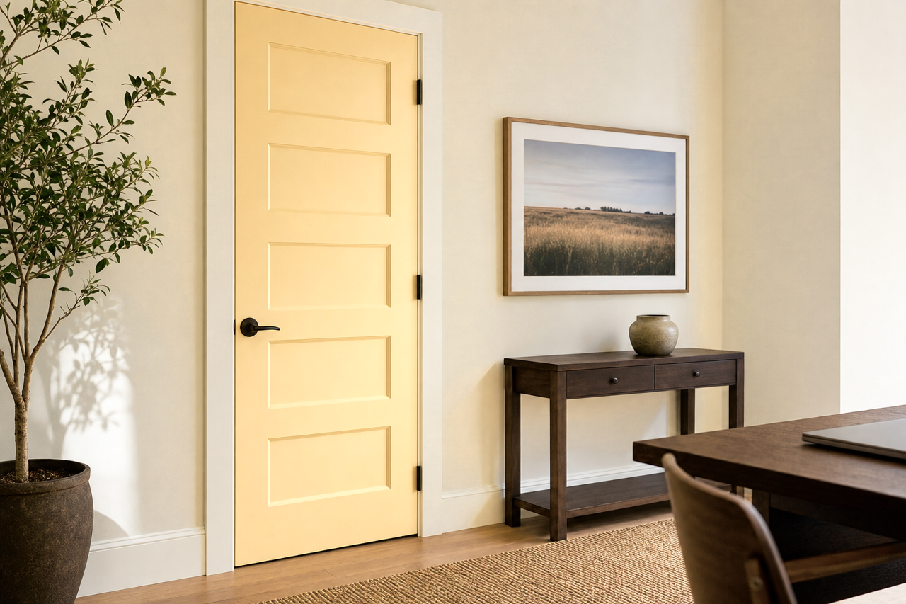 Byrd by Benjamin Moore on interior-doors