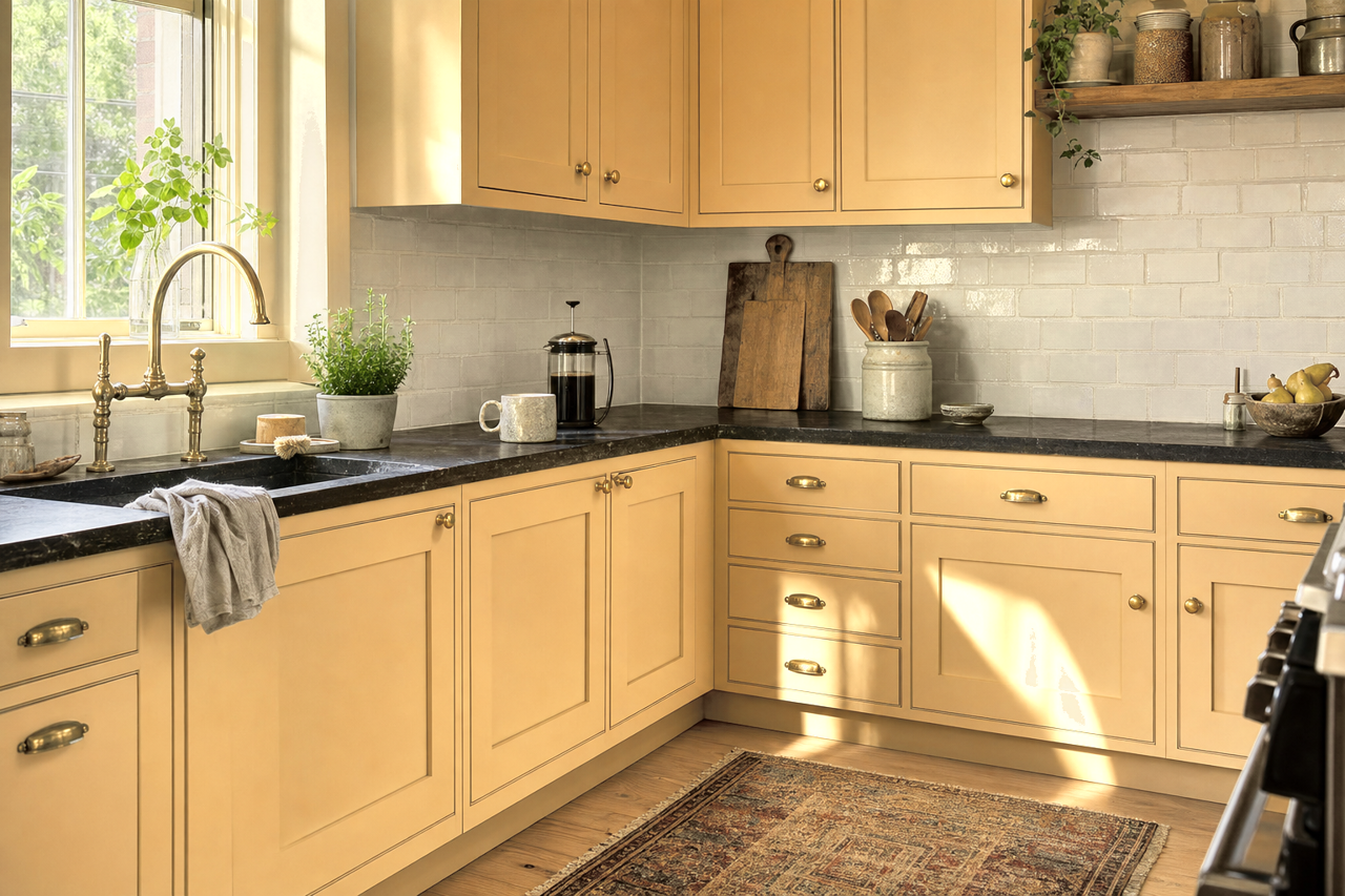 Sweeney by Benjamin Moore on cabinets