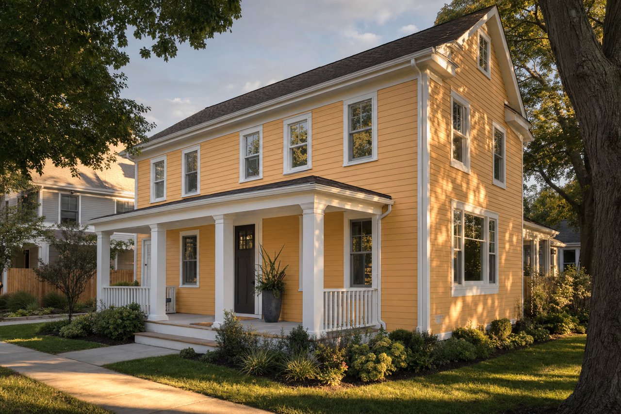 Massicot by Benjamin Moore on exterior