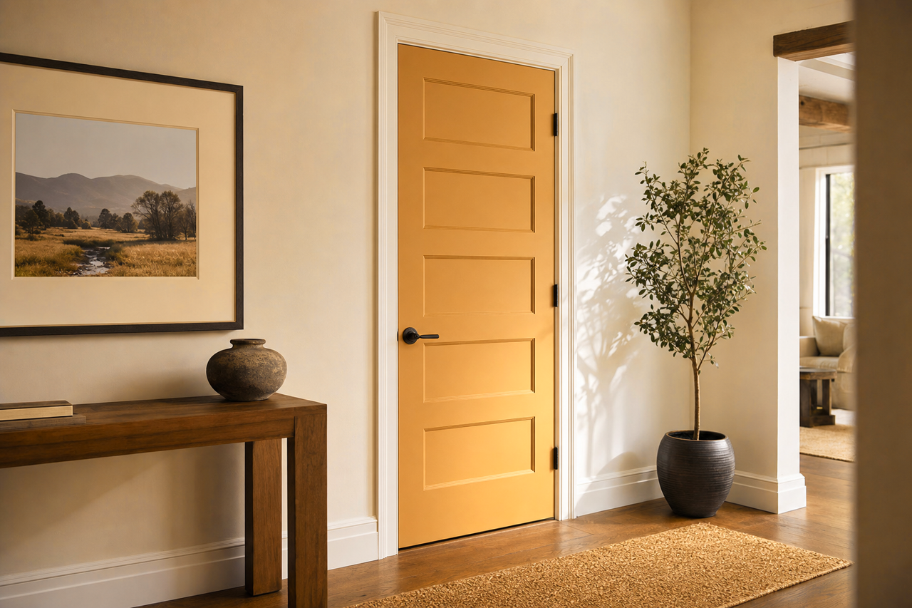 Massicot by Benjamin Moore on interior-doors