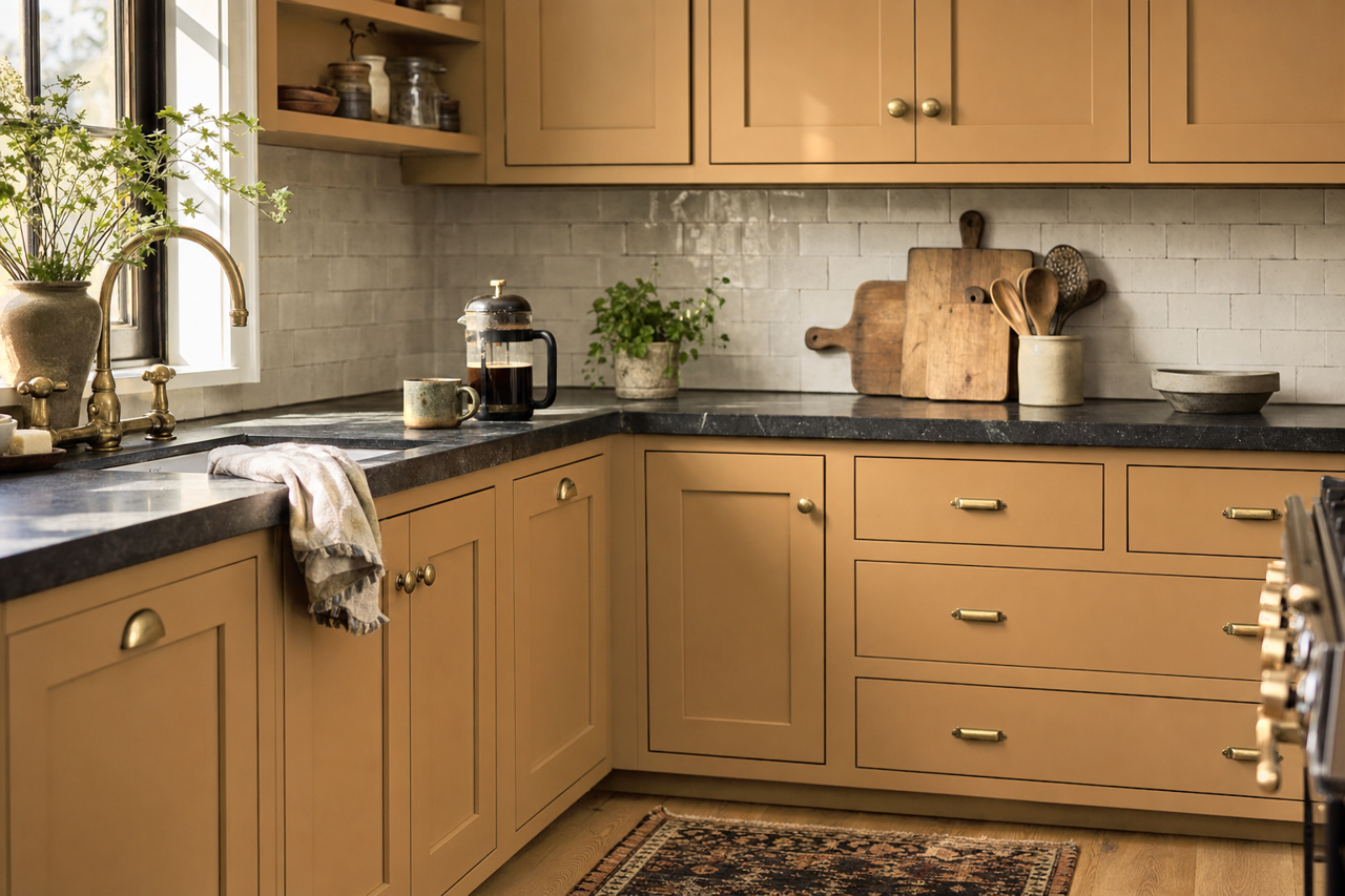 Bryan by Benjamin Moore on cabinets
