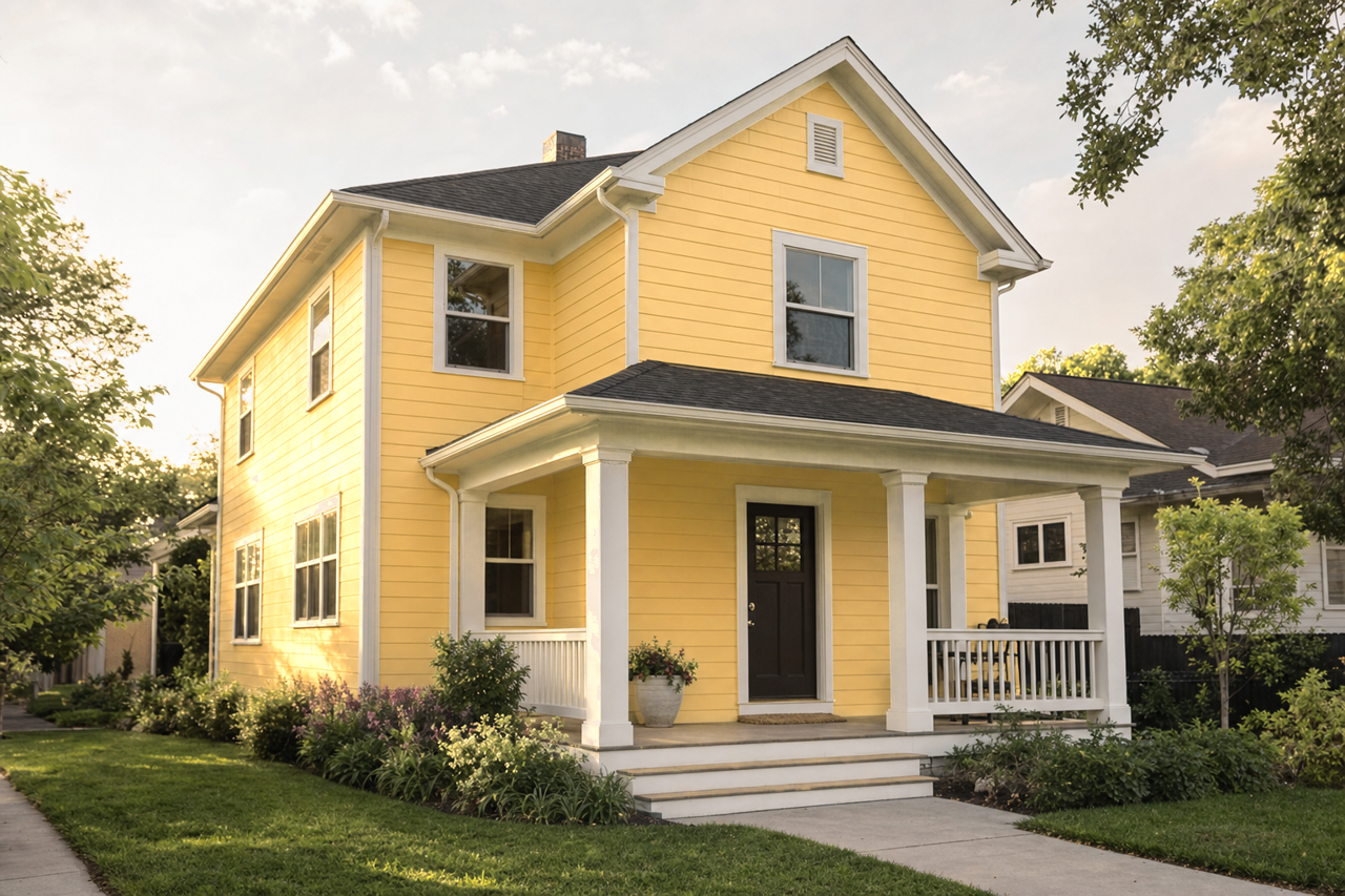 Damask by Benjamin Moore on exterior