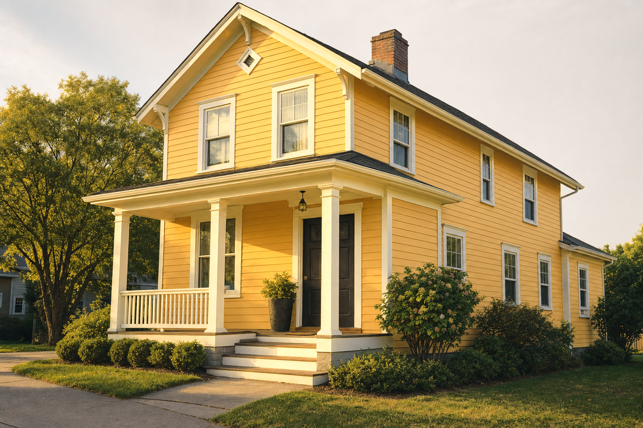 Damask by Benjamin Moore on exterior