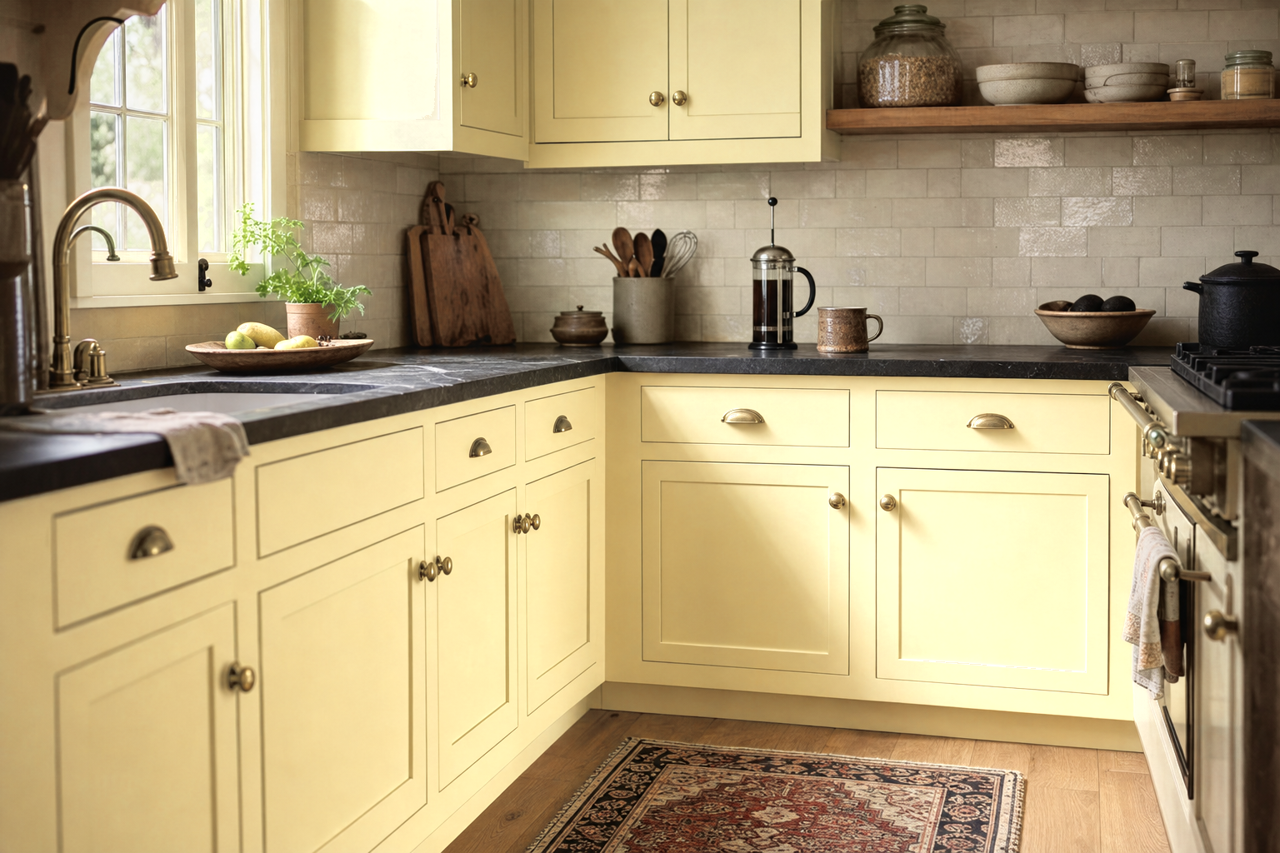 Chamber by Benjamin Moore on cabinets