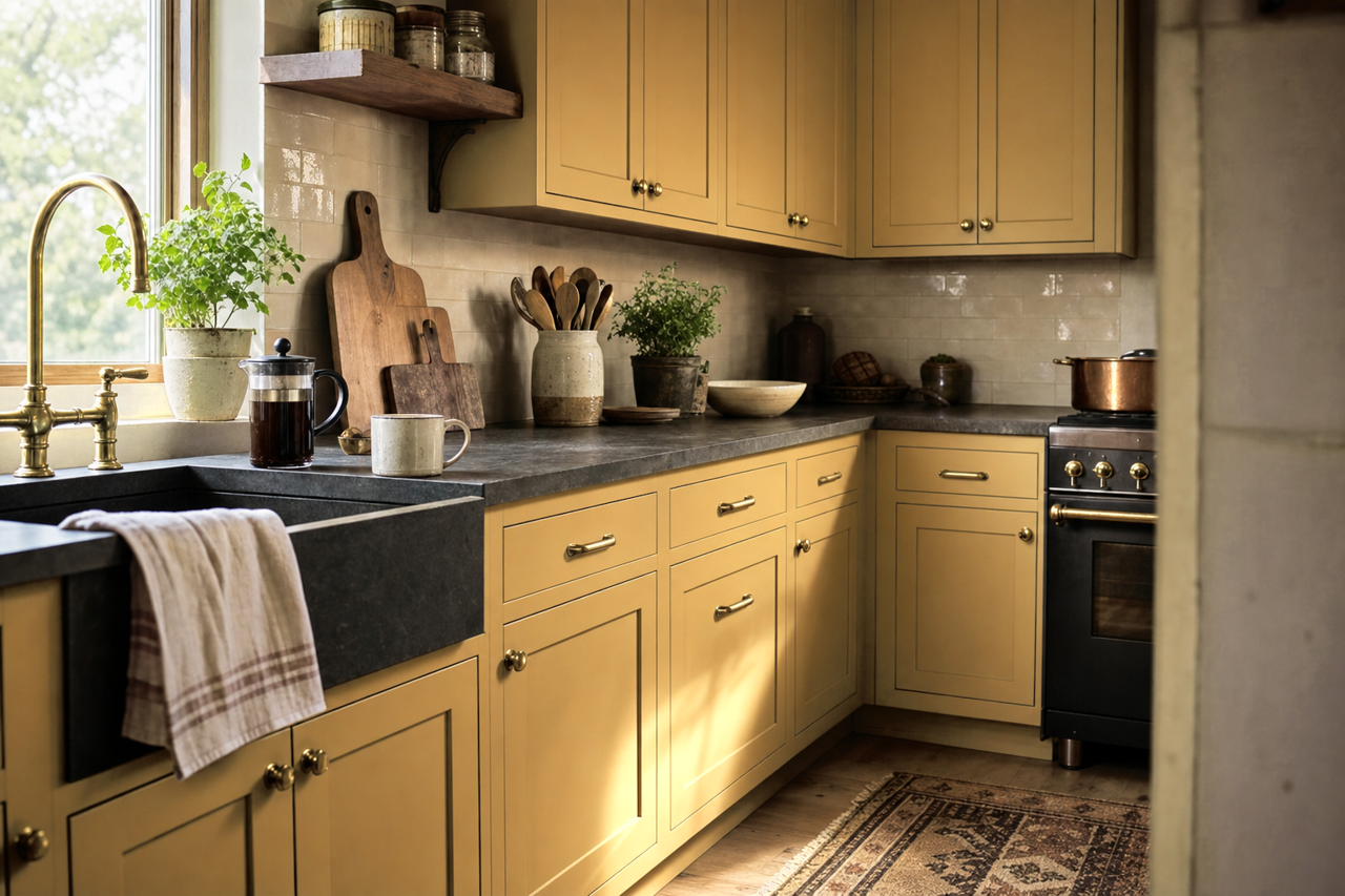 Scrivener by Benjamin Moore on cabinets