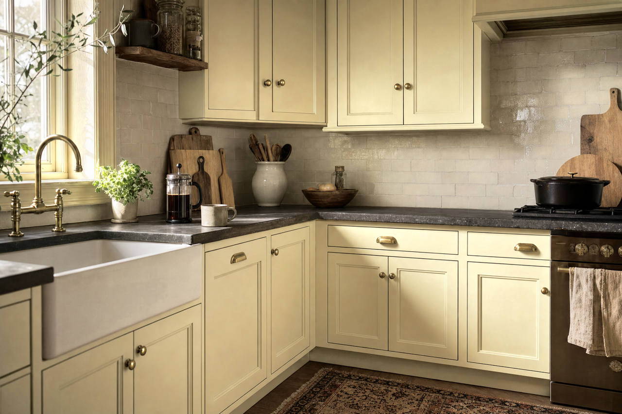 Gloucester by Benjamin Moore on cabinets