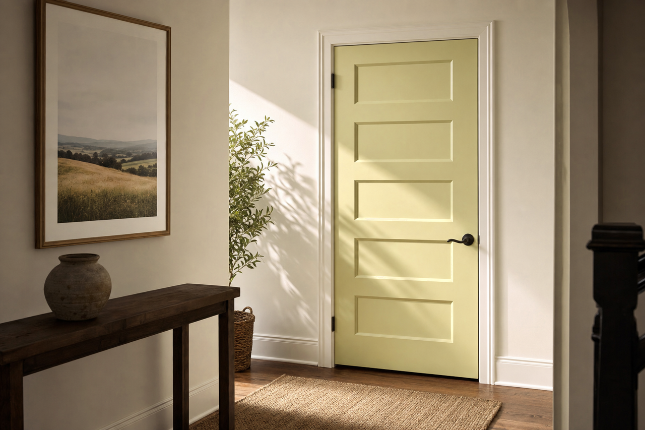 Burwell by Benjamin Moore on interior-doors