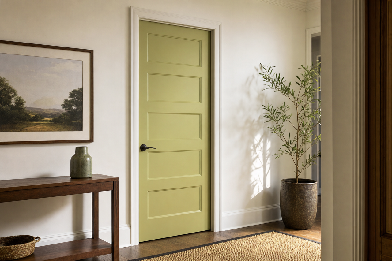 Greenhow by Benjamin Moore on interior-doors