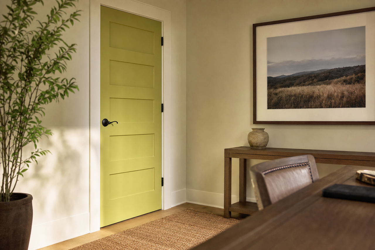 Parrot by Benjamin Moore on interior-doors