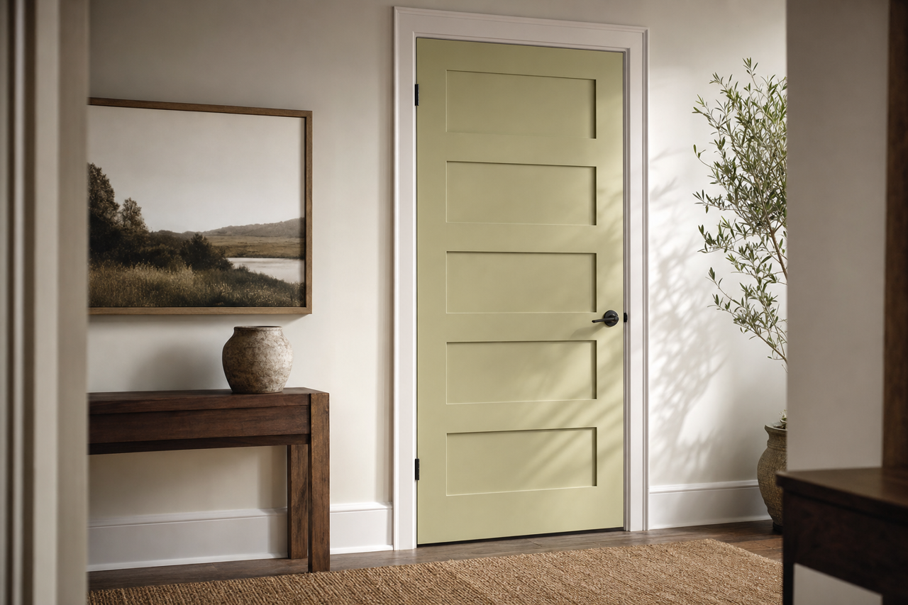 Burgess by Benjamin Moore on interior-doors