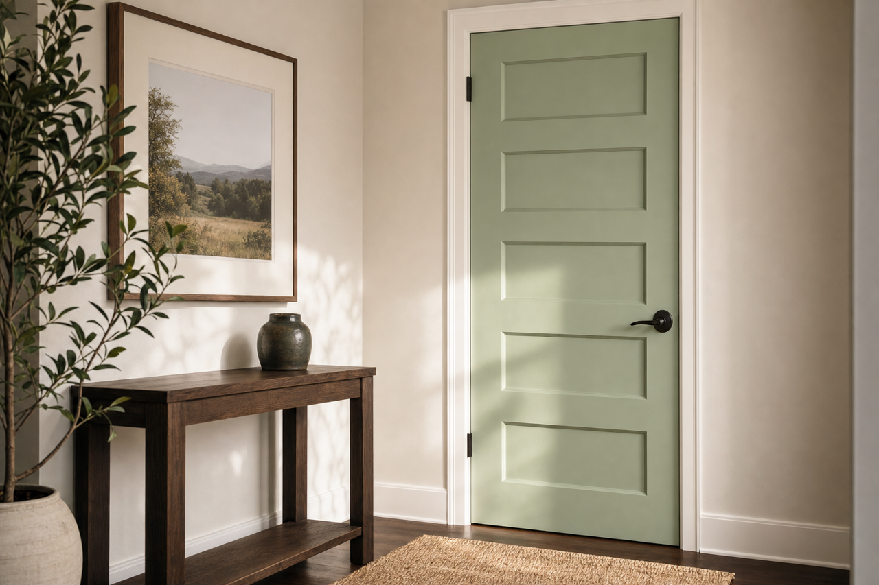 Sea by Benjamin Moore on interior-doors