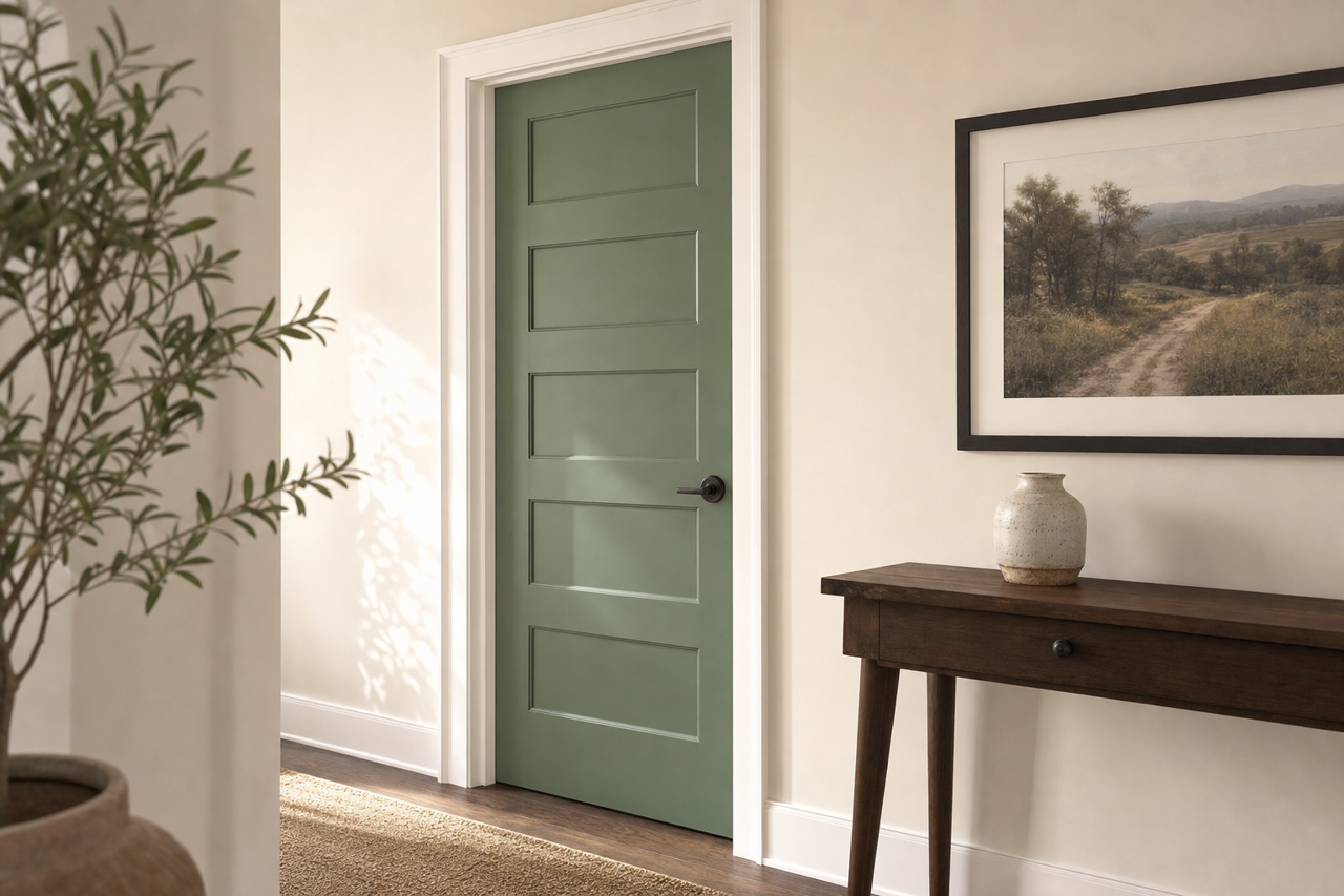 Raleigh by Benjamin Moore on interior-doors
