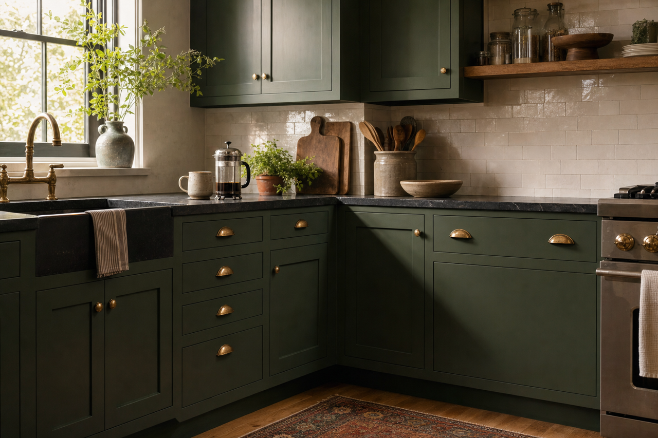 Colonial by Benjamin Moore on cabinets