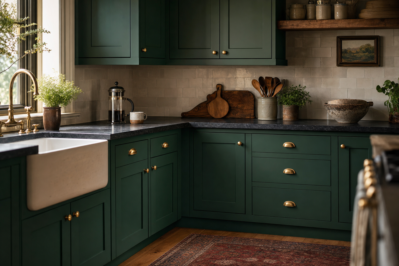 Buffett by Benjamin Moore on cabinets