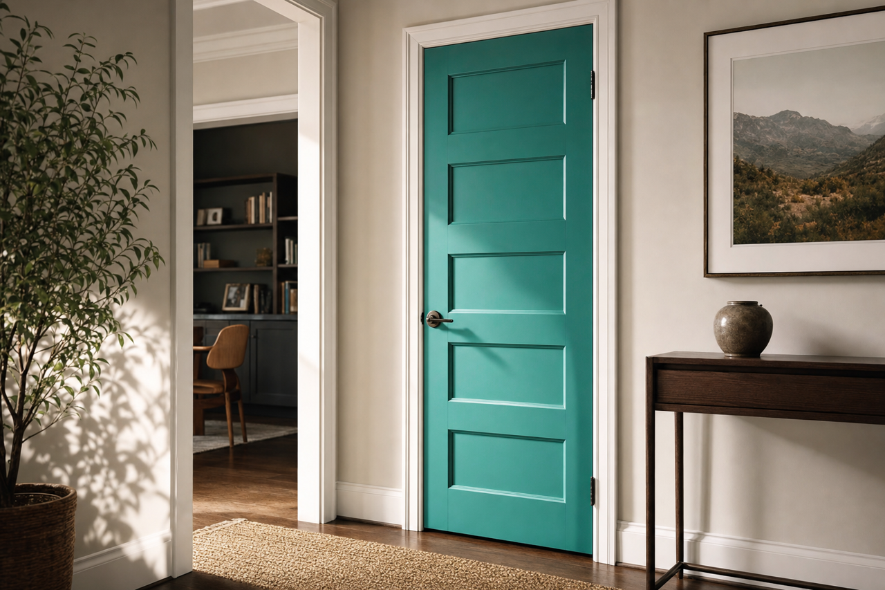 Geddy by Benjamin Moore on interior-doors
