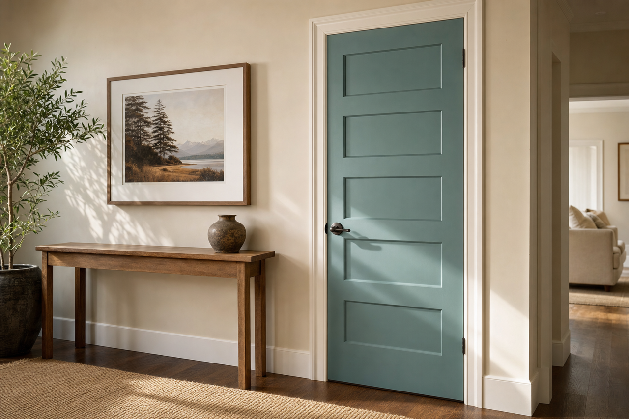 Mayo by Benjamin Moore on interior-doors