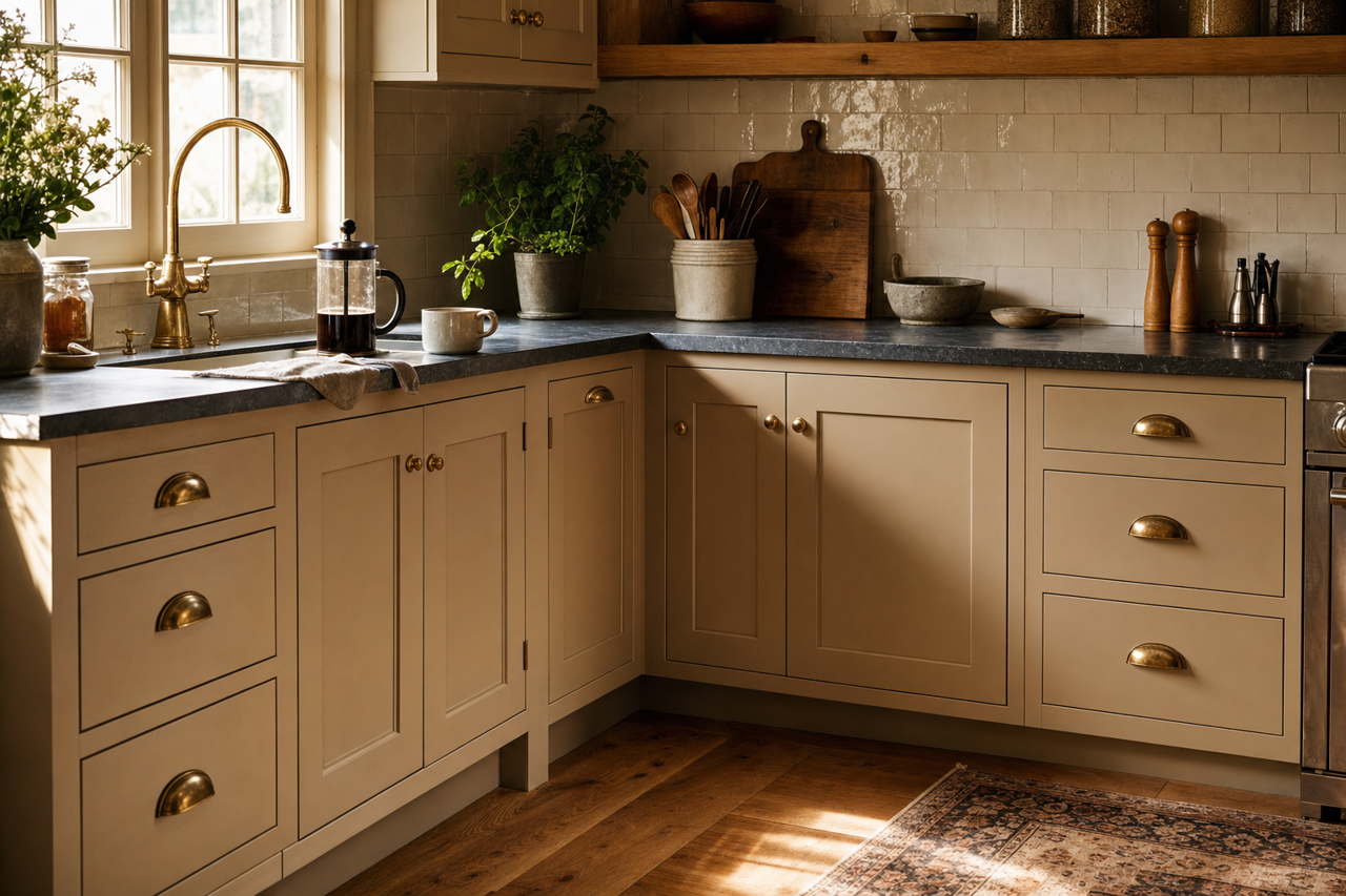 Cole by Benjamin Moore on cabinets