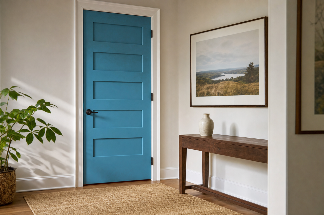 Randolph by Benjamin Moore on interior-doors