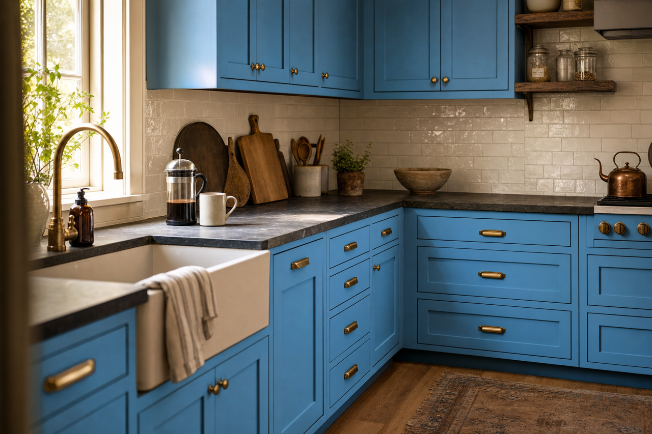 Finley by Benjamin Moore on cabinets