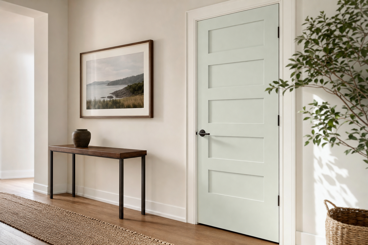 Nelson by Benjamin Moore on interior-doors